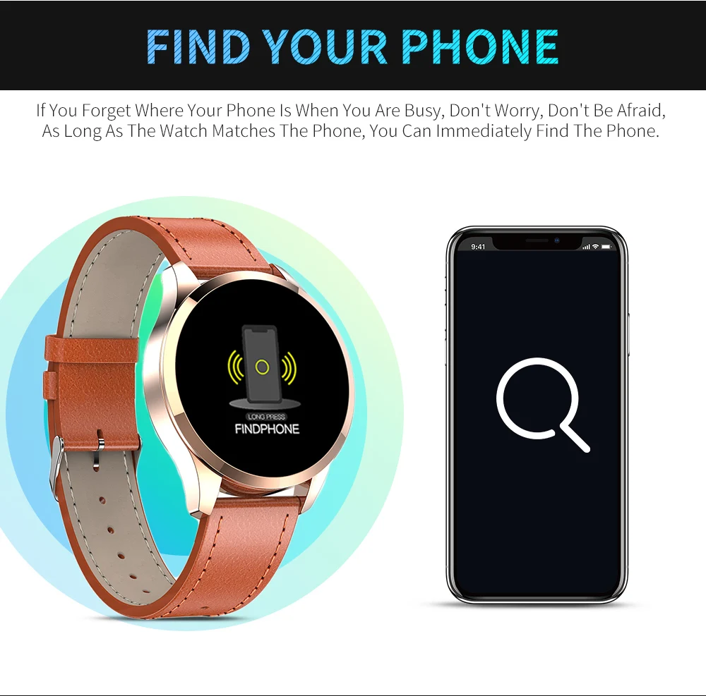 Rundoing Q9, умные часы, водонепроницаемые, с напоминанием о звонках, умные часы для мужчин, с монитором сердечного ритма, модный фитнес-трекер