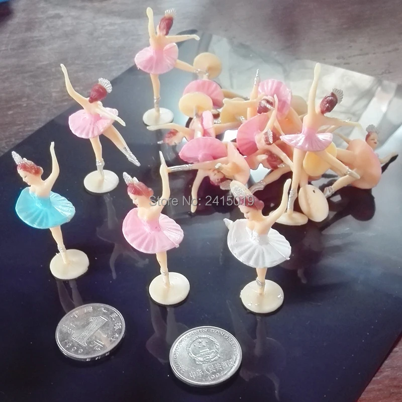 Милые Недорогие мини балетки голубого и розового цветов длиной 5 см 48 шт.