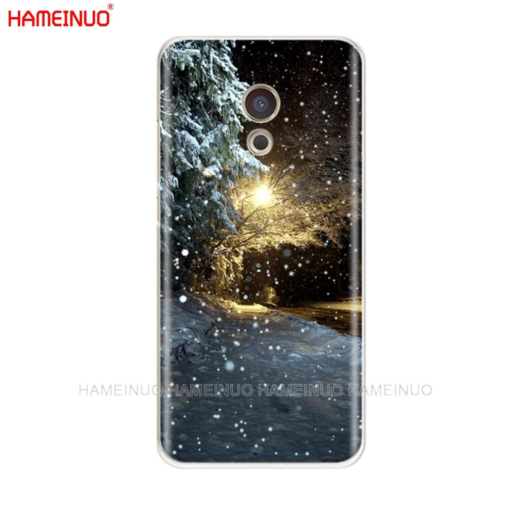 HAMEINUO Пейзаж Зима светильник снежного покрова чехол для телефона для Meizu M6 M5 M5S M2 M3 M3S MX4 MX5 MX6 PRO 6 5 U10 U20 note plus - Цвет: 43515