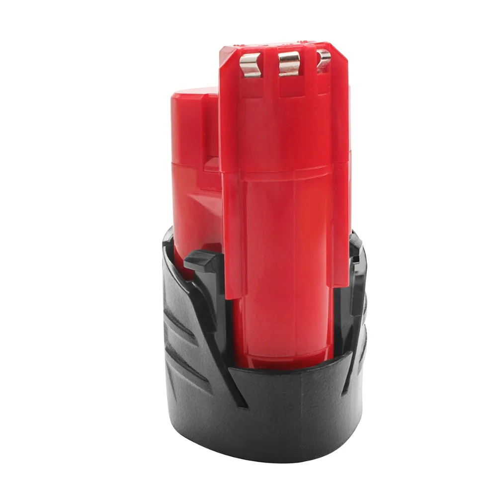 2 упаковки 2000mAh 12V Li-Ion для Milwaukee M12 литиевая аккумуляторная батарея 48-11-2401 |