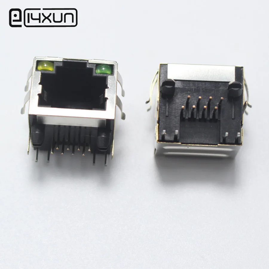 2 шт. правый угол RJ45 Модульная сеть PCB Jack 56 8P LAN разъем экранированный со