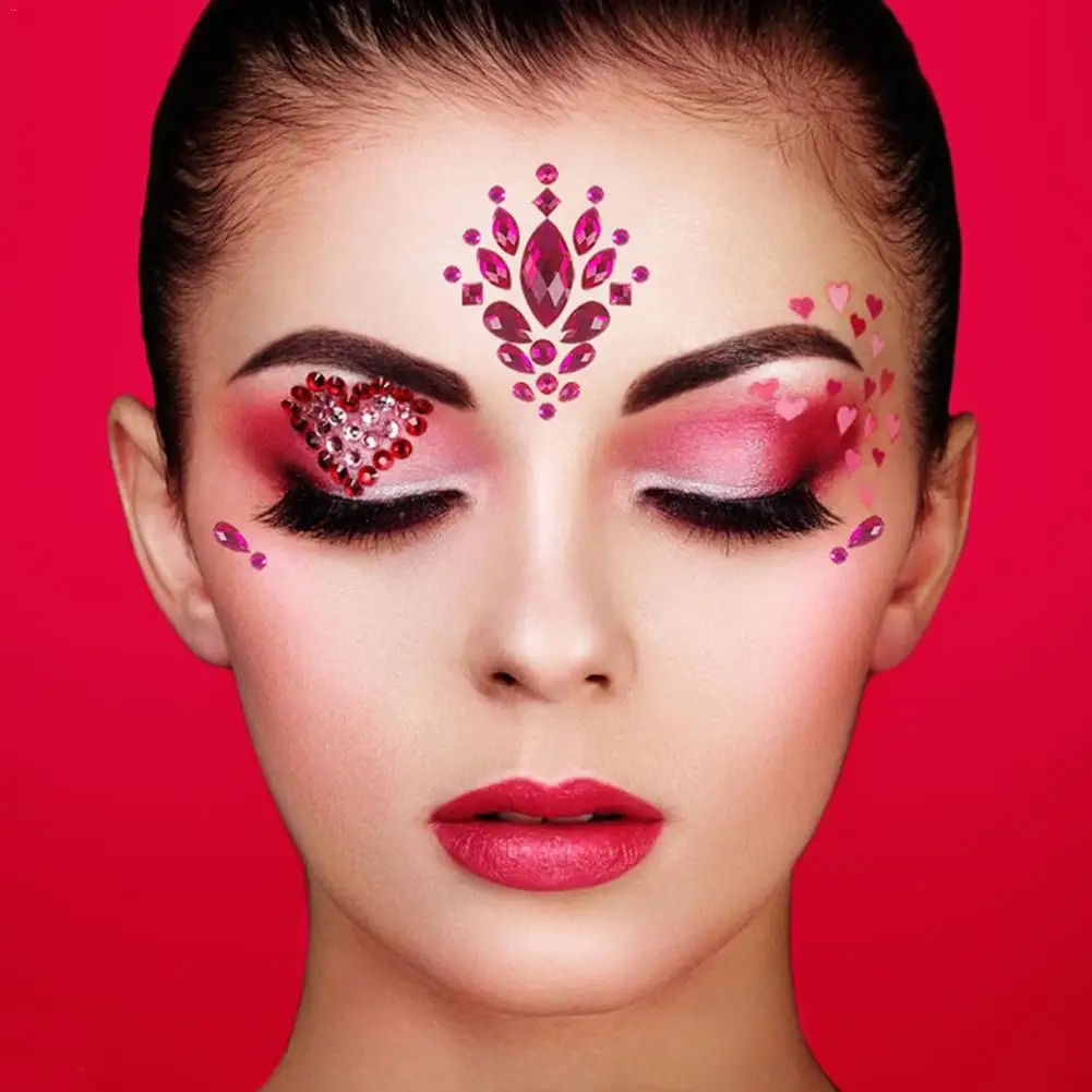 Музыкальные фестивальные татуировки для лица тела Алмазная блестящая наклейка