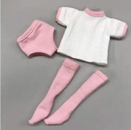 pink1set 3 шт./компл. 1/6 кукла Blyth Костюмы футболка+ нижнее белье+ носки спортивные наряды для Барби, obistu, Момоко, озон, аксессуары для куклы - Цвет: pink1set