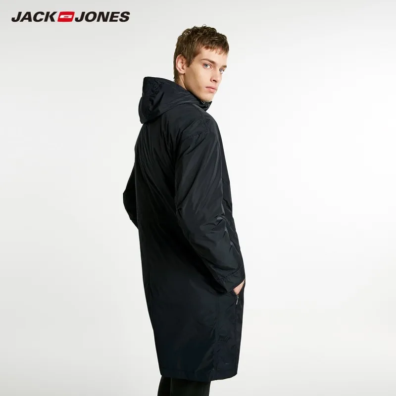 JackJones Мужская парка с капюшоном пальто длинное стеганое куртка мужская одежда