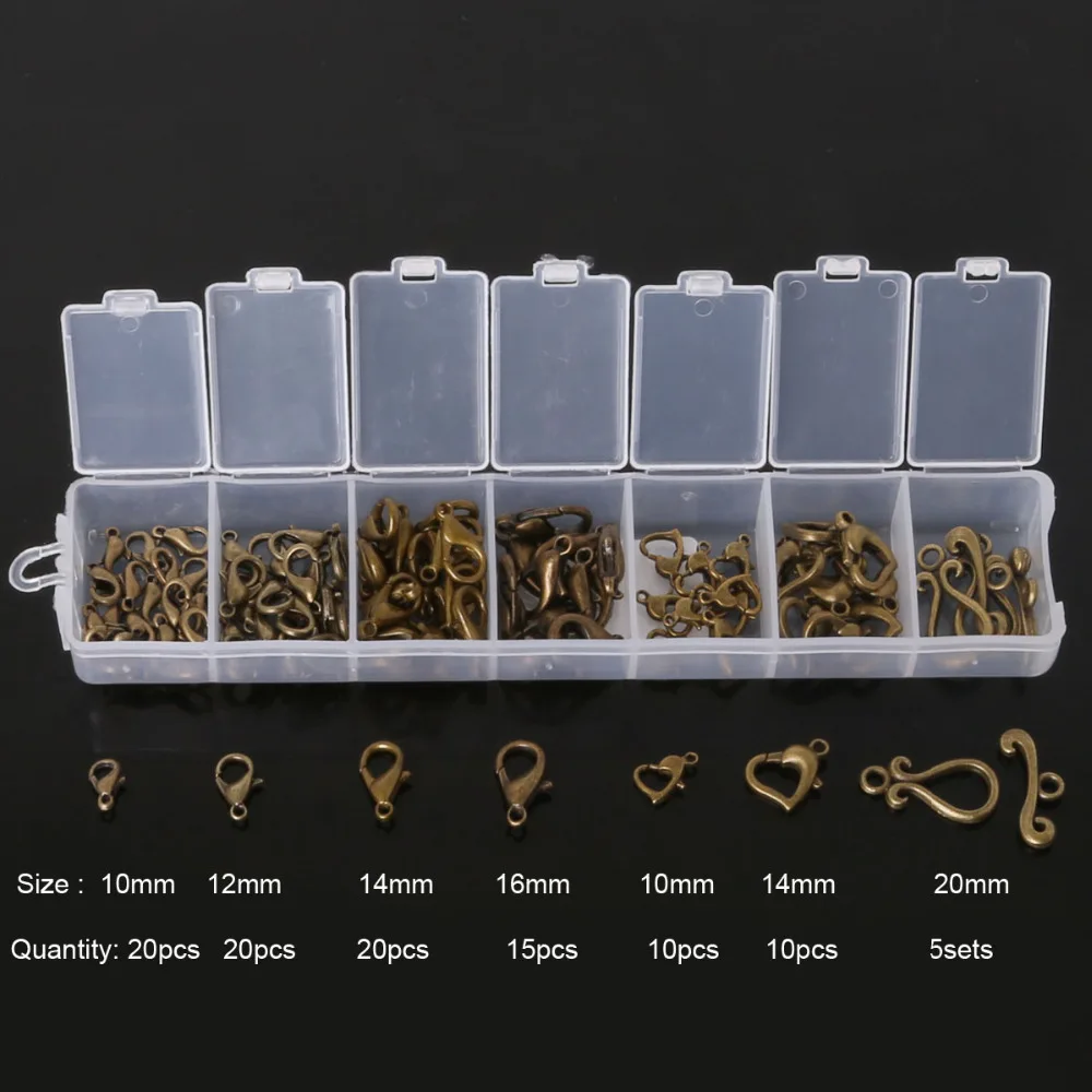 Новое поступление 1 комплект 100 шт. застежки разных размеров в случайном порядке