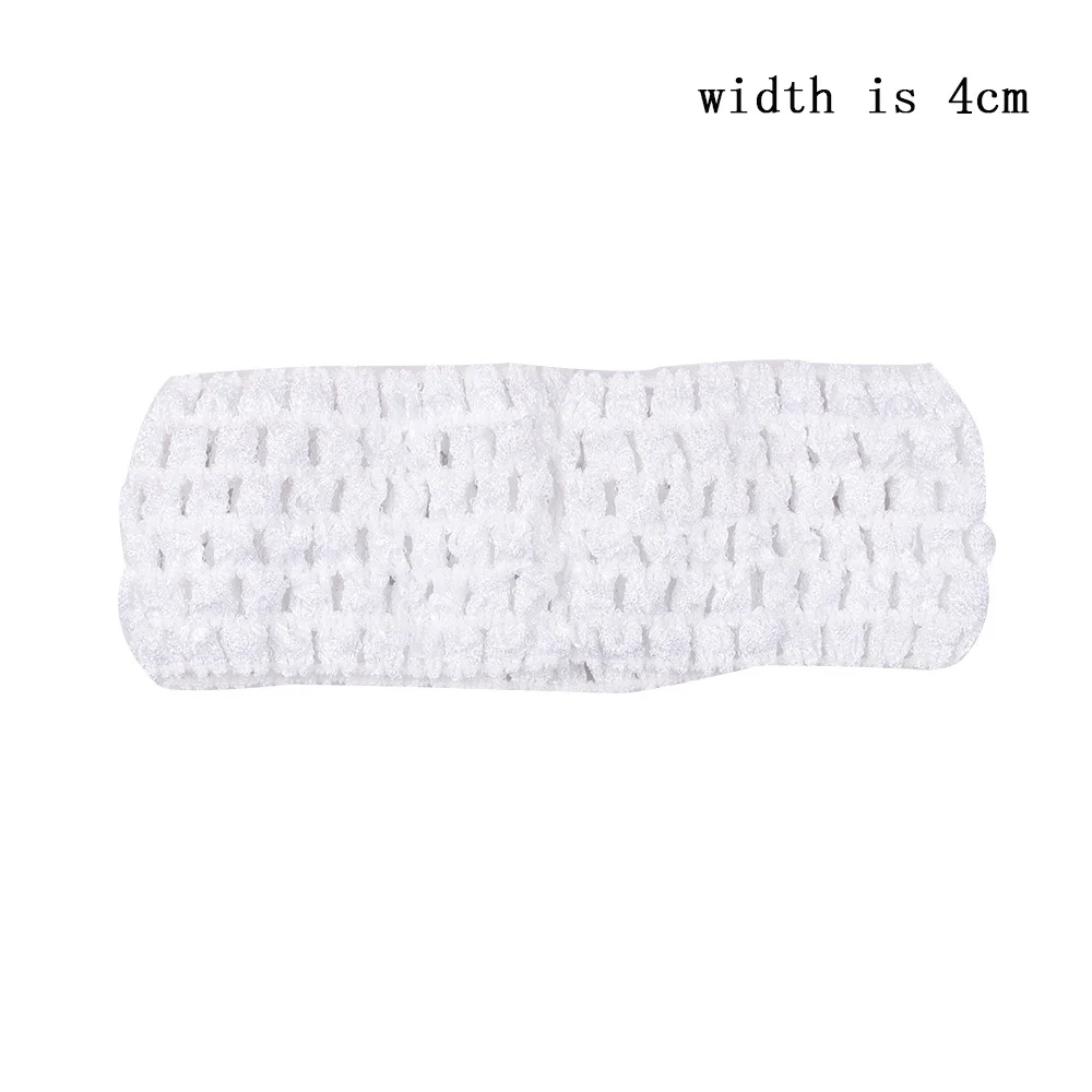 white 10 шт./лот, эластичная вязаная резинка для волос для девочек, для новорожденных детей, пачка, вязаная повязка на голову для девочек, резинки для волос, аксессуары для волос - Цвет: white