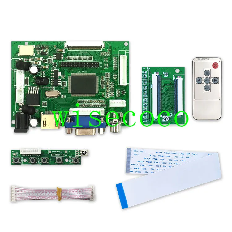 Плата контроллера LCD TTL LVDS VGA 2AV 60PIN для платы драйвера A070VW04 V0|Экраны мобильных