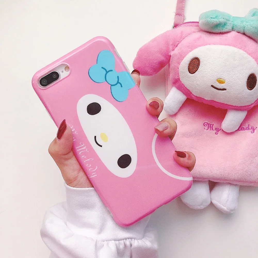 Милый чехол для телефона с героями мультфильмов My Melody iPhone X 6 6s 7 8 Plus чехлы XS XR Max