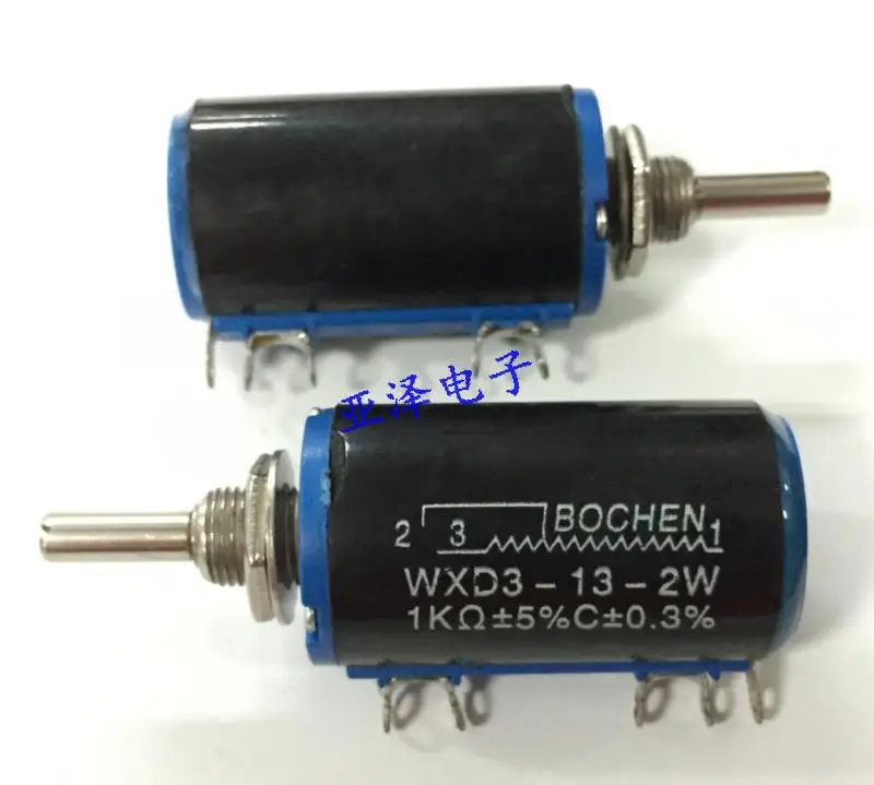 (2pcs/bag) High quality WXD3-13-2W precision multi ring potentiometer 10 turns 1K axis 20MM adjustable resistor 2W | Электроника