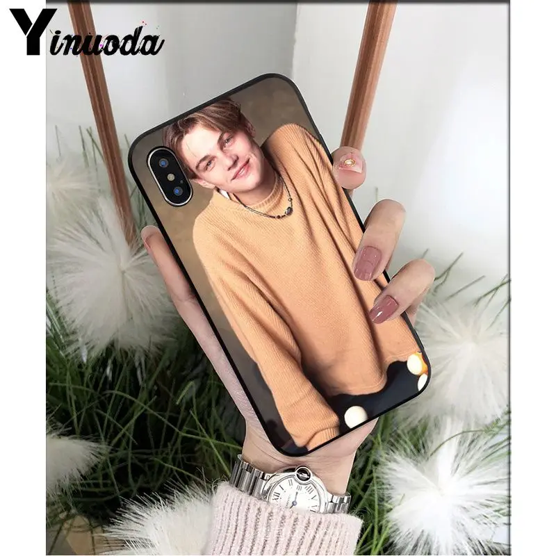 Yinuoda Leonardo Dicaprio young мягкий силиконовый черный чехол для телефона для iPhone 5 5Sx 6 7 7plus 8 8Plus X XS MAX XR