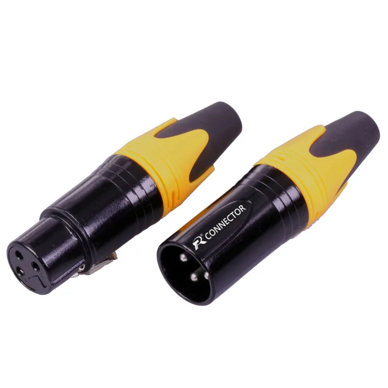 Бесплатная DHL 100 компл./лот шт. 3 контактный разъем XLR гнездовой + штекер полюсный