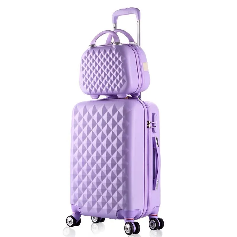 a set of 2 Carrylove для женщин spinner abs жесткий крепкий чемодан 2" 24" 2" Чехол На Колесиках чемодан набор для путешествий - Цвет: a set of 2