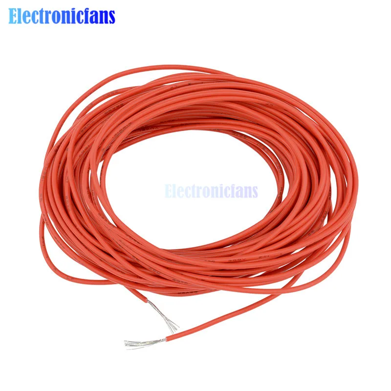 Красный 10 м Φ 24AWG провод с крючком 80C / 300V шнур DIY Electric|cord diy|cord wires24 v |