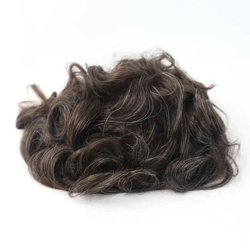 Натуральные мужские волосы Remy тонкие 100% европейские сменные 220 # цвет Ever