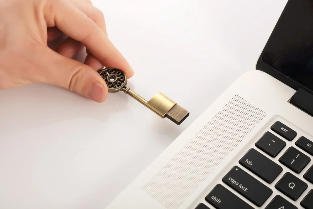 Moveski UV-P10 Flash Drive Memory Stick USB Metal Key Shape Waterproof Disk Thumb Cute Gift With Packaging 16GB | Электроника