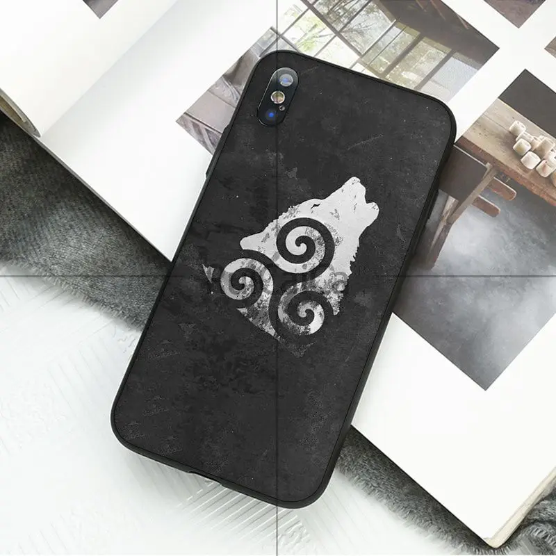 A10 Ruicaica волчонок черный мягкий чехол телефона для iPhone 5 5Sx 6 7 plus 8 X XS MAX XR - Цвет: A10