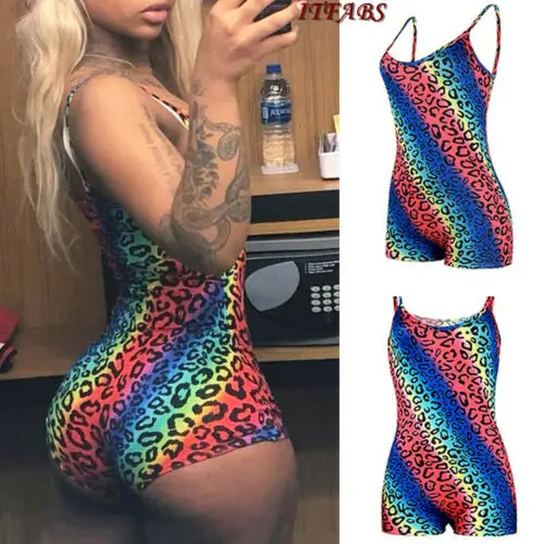

Women Sleeveless Bodysuit Stretch Ladies Leotard Body Tops Sexy Multi Jumpsuit Short Pants Summer Causal Jumpsuits