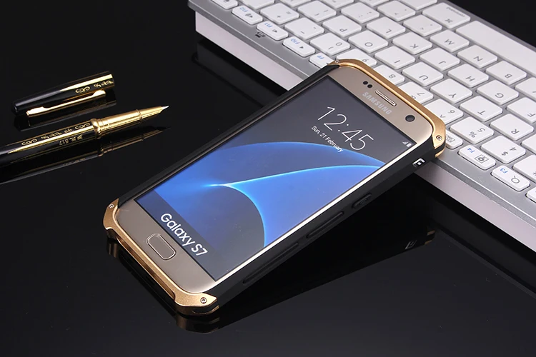 Чехол для samsung Galaxy S7 с алюминиевой металлической рамкой, Пластиковая Задняя крышка для S7 Capa Fundas Coque