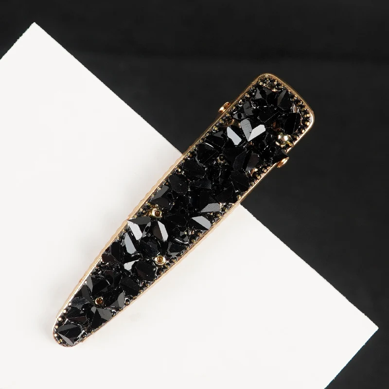 bark black 1 шт. Новинка Хрустальная заколка Утконос шпилька для волос модный инструмент для укладки Aligator зажим золотые заколки боковая заколка женские аксессуары для волос - Цвет: bark black