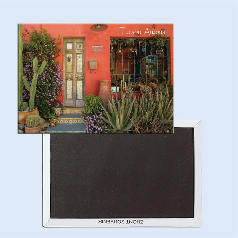 

Travel Refrigerator Magnets 78*54mm,Restored Historic Home, Tucson, Arizona Travel Rigid Fridge Magnets 25018