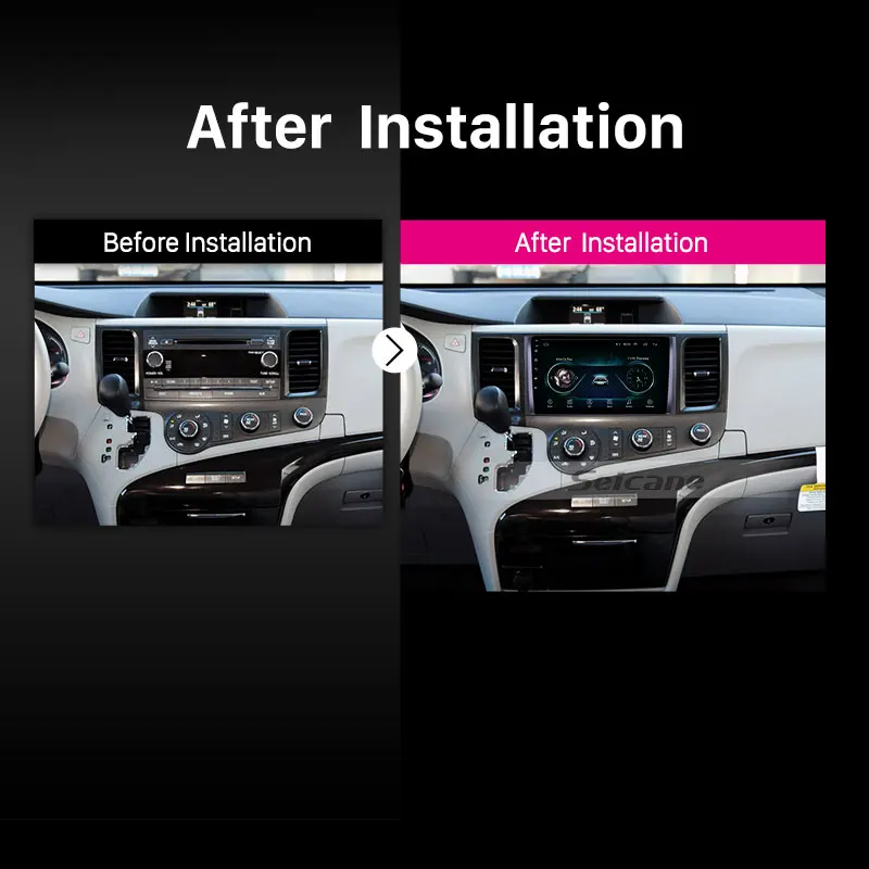 

Seicane Android 8,1 9 2Din Toyota Sienna 2009 2010 2011-2014 GPS SWC DVR