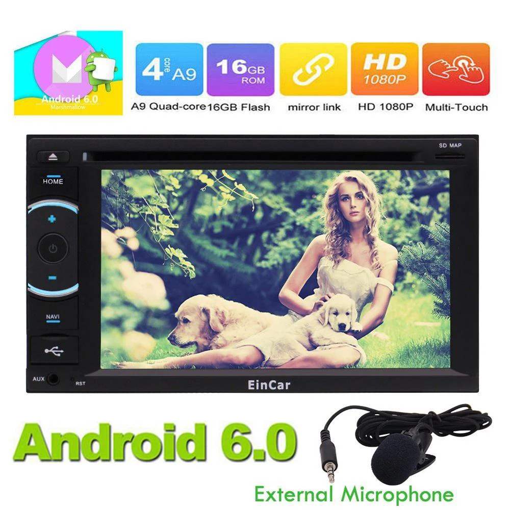 Android 6.0 стерео Авто Радио 2 DIN головное устройство GPS навигации DVD CD плееры Bluetooth WI FI