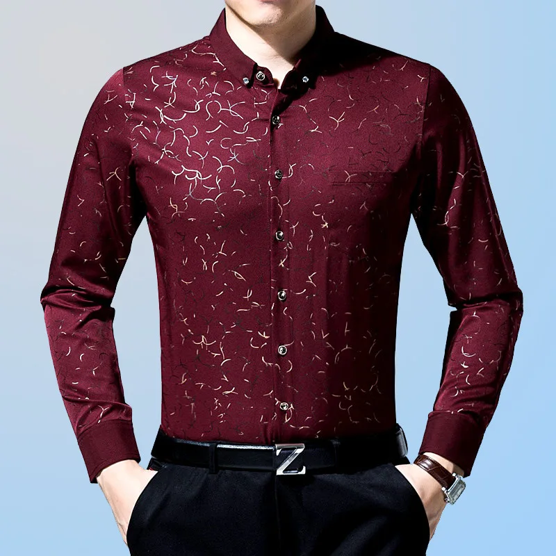 

Casual Shirts Plus Size Long Sleeve Shirt Men Dress Brand Clothes 2019 Autumn New Arrivals Cotton Camisa Masculina XL XXL