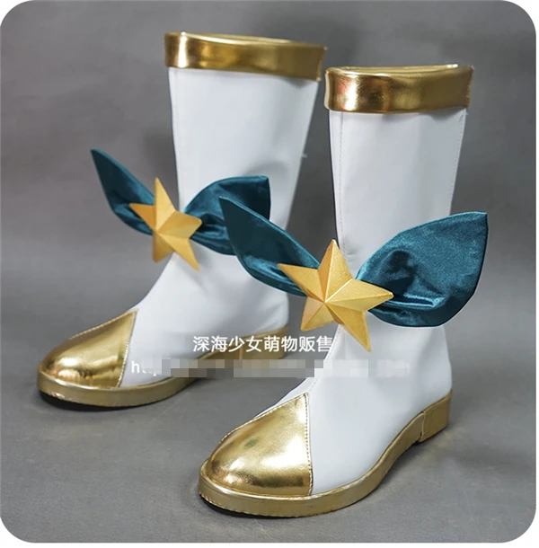 

Game LOL lulu Cosplay Boots Shoes with Star WingsCustom Made Free Shipping