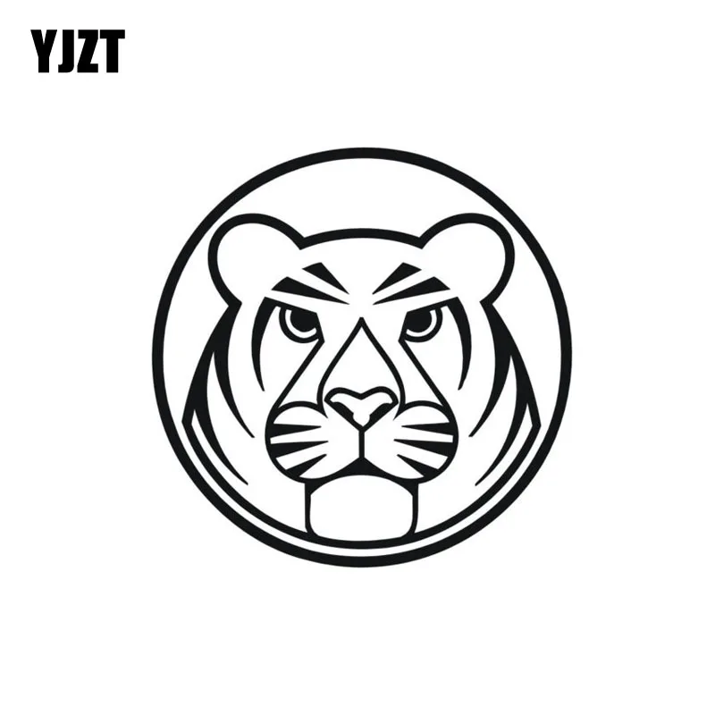 

YJZT 15CM*15CM Lion Face Personalized Vinyl Decal Car Sticker Black/Silver C3-0479