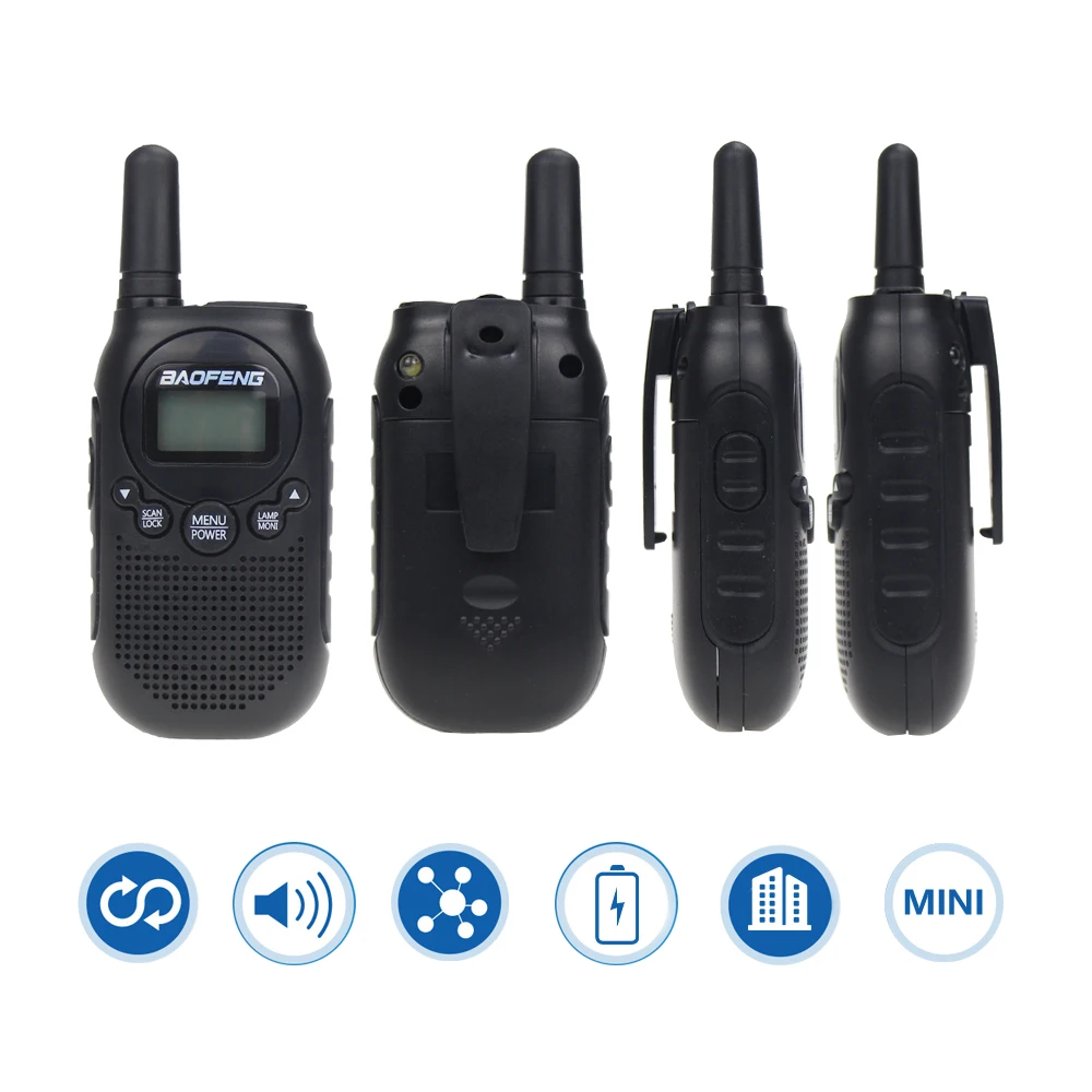 Baofeng BF-T6, детская портативная рация, Мини Портативная двухсторонняя рация, 0,5 Вт FRS PMR, портативная рация, радиоприемопередатчик