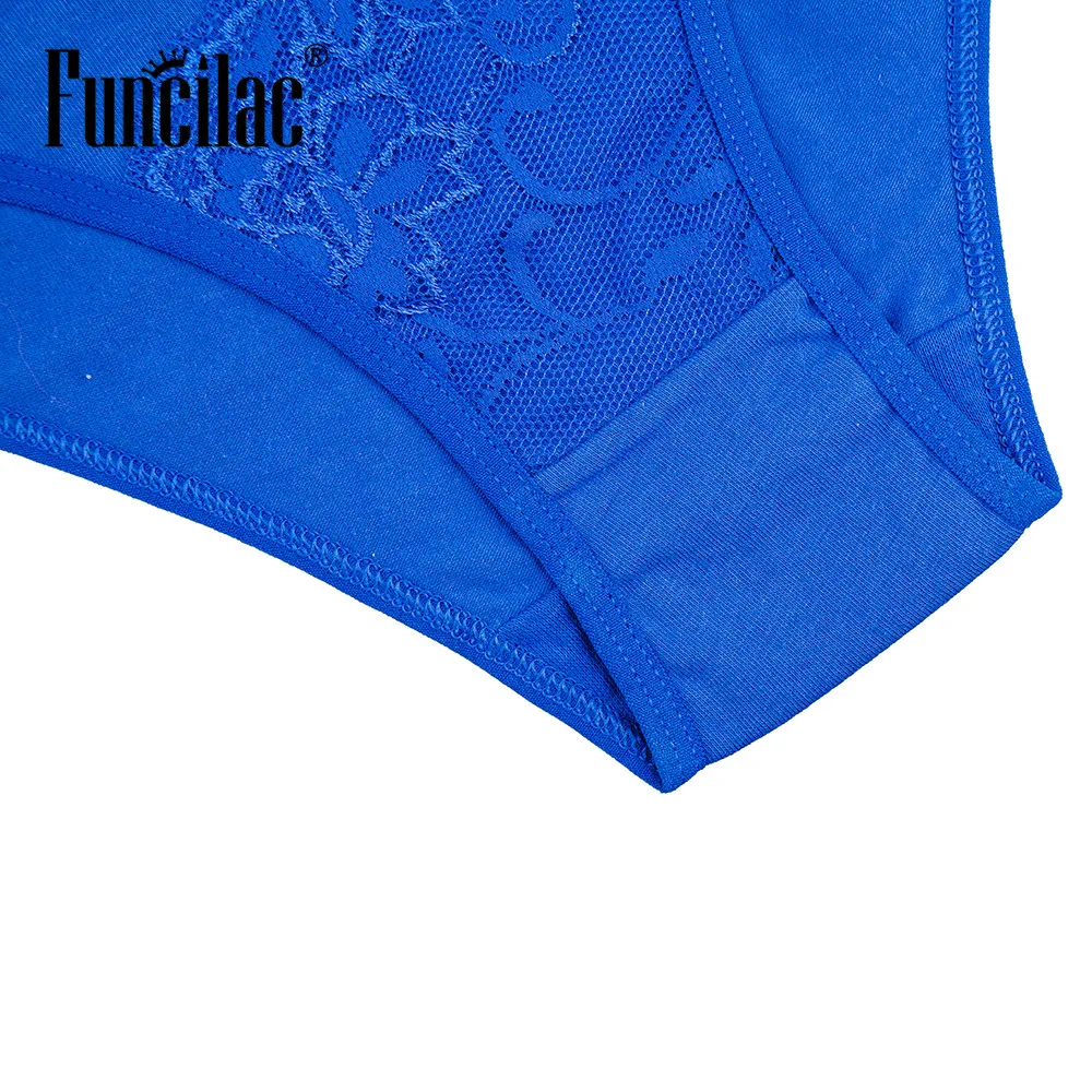 FUNCILAC Sexy Panties Women Underwear Seamless Solid Color Cotton Woman Calcinha Lingerie Lace Briefs 5pcs/lot |