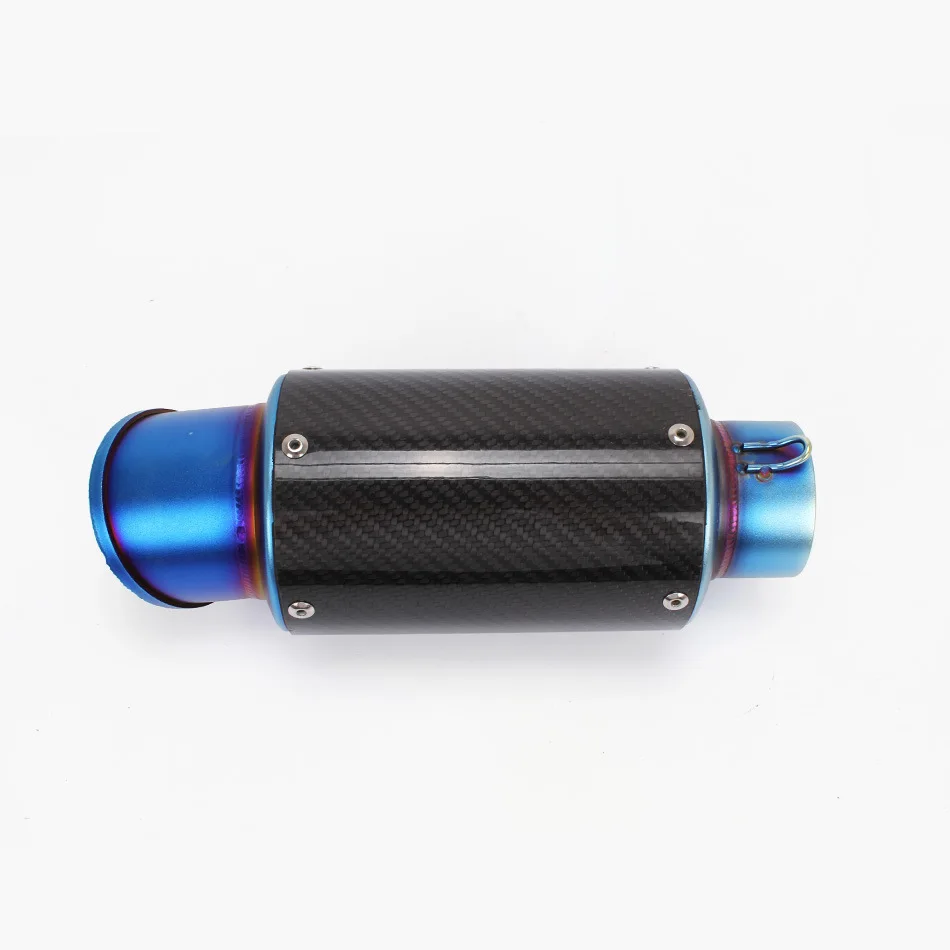 Universal Inlet 60mm Motorcycle Exhaust Pipe Muffler Stainless Steel Carbon Fiber AR Motorbike Escape |