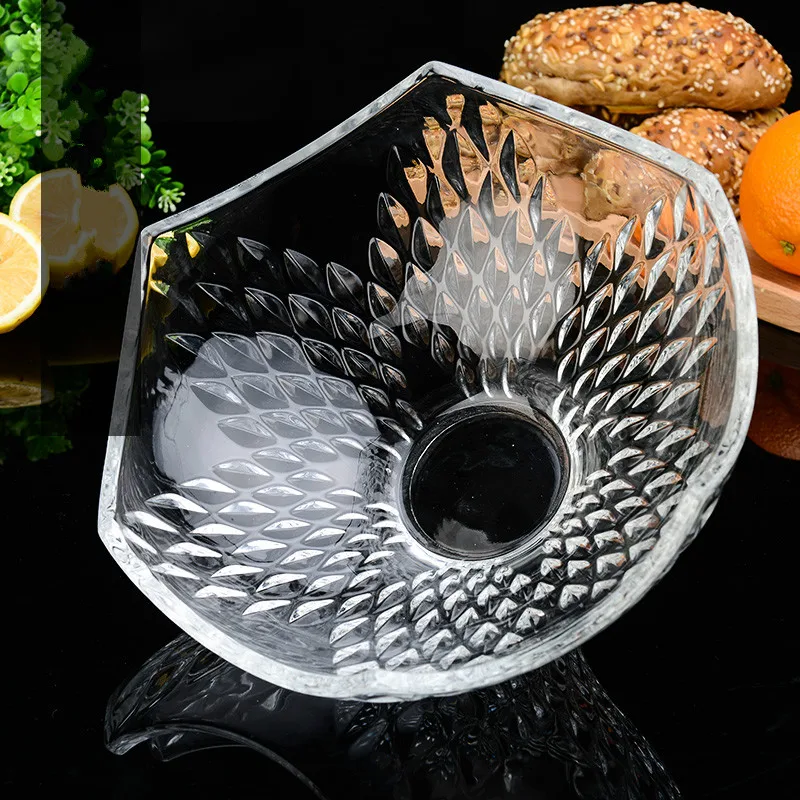 Стеклянная Фруктовая тарелка салатная чаша с фруктами в европейском стиле для