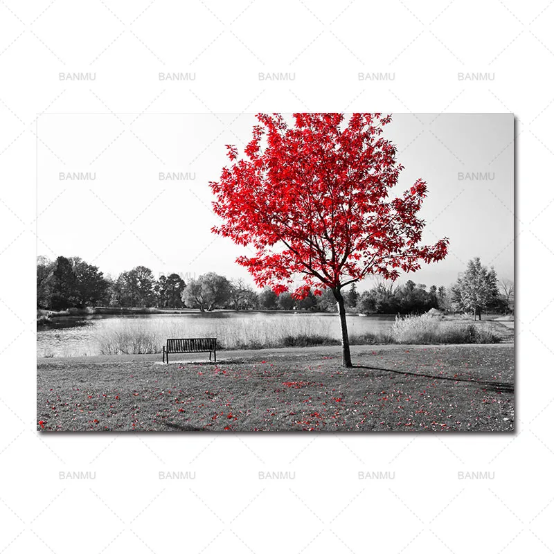 WP0237 Картины на холсте, настенные художественные принты, пейзаж, цветок, Картина на холсте, дерево, домашний декор, картины, печать для гостиной - Цвет: WP0237