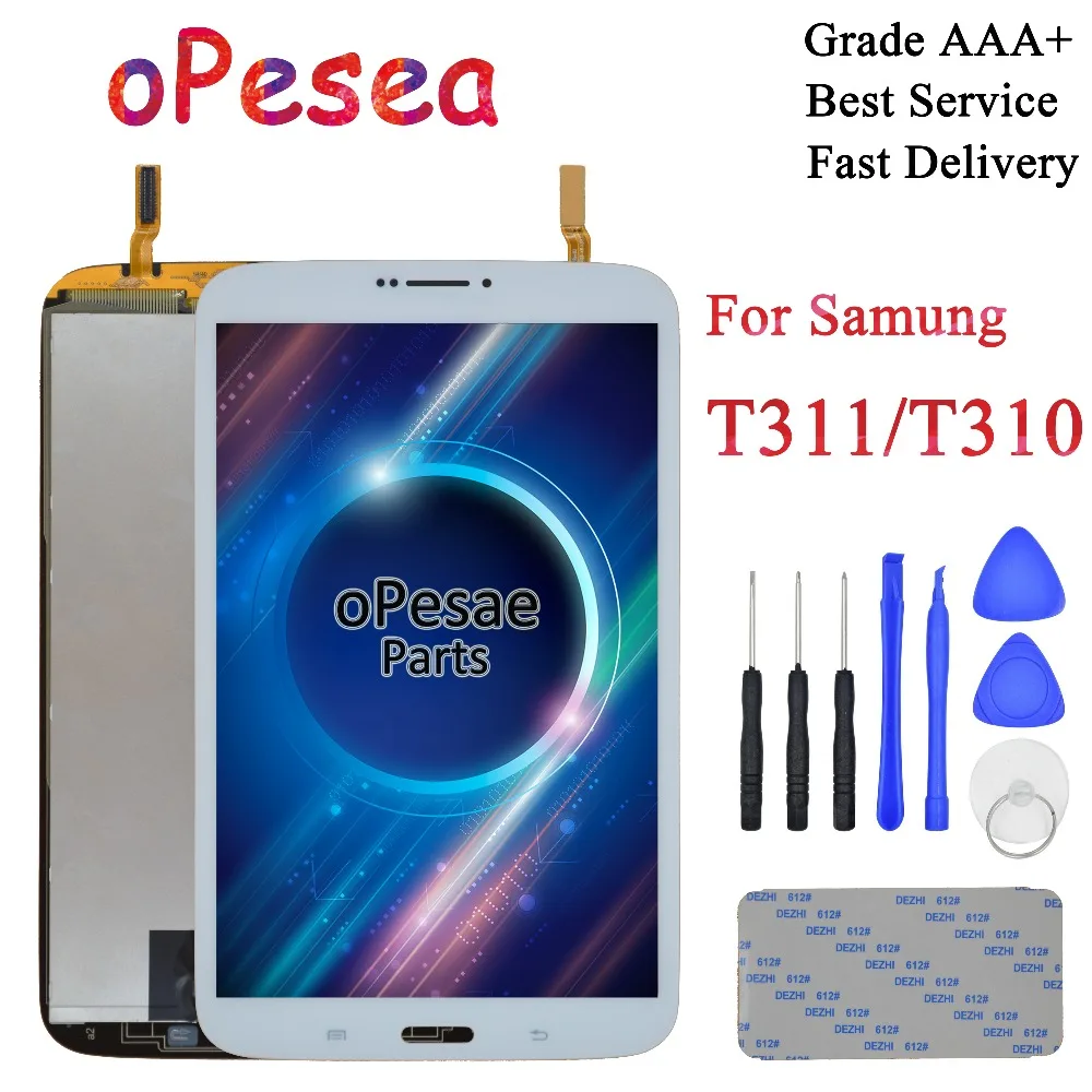 OPesea для samsung Galaxy Tab3 8,0 T310 T311 SM-T310 SM-T311 сенсорный экран дигитайзер ЖК-дисплей Панель Стекло сборка Замена