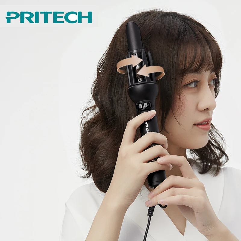 Pritech Автоматическая вращающаяся Плойка для волос для дома и путешествий керамическая плойка для ленивых быстрый нагрев Авто Инструменты для укладки