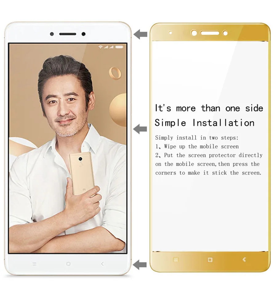Imak полное покрытие из закаленного стекла для Xiaomi Redmi Note 4 X 4X глобальная версия