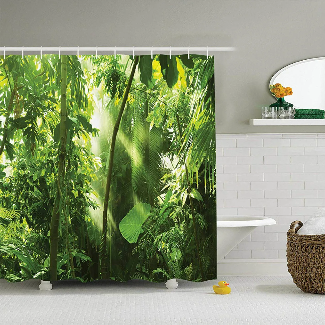 Европейский стиль набор занавесок для душа с крючками осенняя занавеска ванной