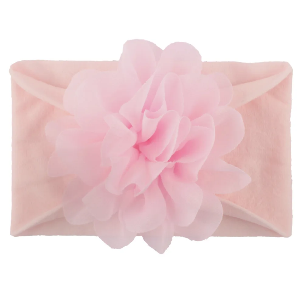 Горячая Распродажа Детские нейлоновые повязки на голову мягкие цветочные с