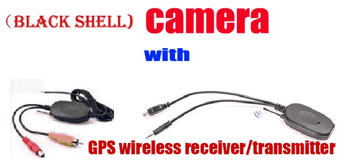 black wireless GPS Автомобильная камера заднего вида для Mitsubishi Outlander XL/Outlander/Citroen C-Crosser/peugeot 4007 беспроводная камера - Название цвета: black wireless GPS