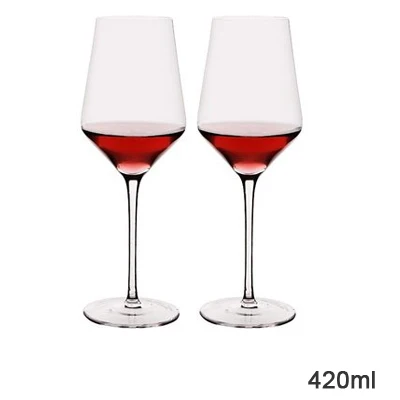 420ml 2pcs Бокал для вина, хрустальный бокал для вина, домашний бокал для напитков, креативный бокал для шампанского, праздничные свадебные принадлежности - Цвет: 420ml 2pcs