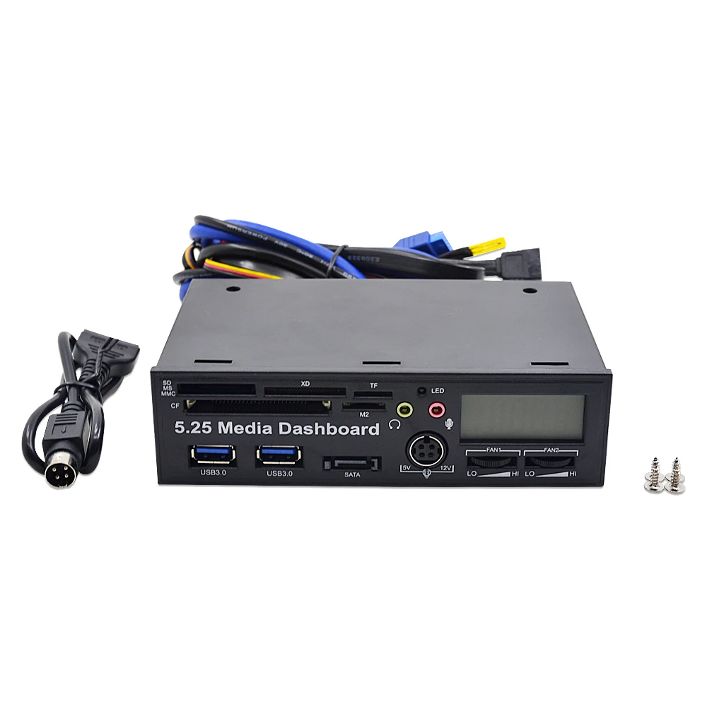Мультимедийная панель CHIPAL 5 25 дюйма многофункциональная Передняя USB 3 0 MMC MS XD CF Φ мм
