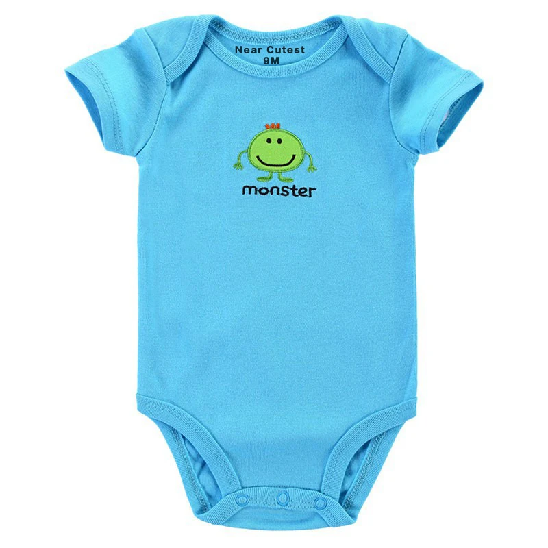 3шт/ партия Летняя детская одежда 2015 для новорожденных девочек и мальчиков 100%