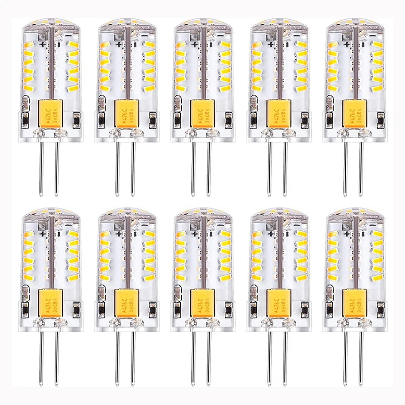 

10PCS G4 LED Bulb 3W 12V AC DC LED G4 Base Light Bulbs Warm Natural White 360 Beam Angle 3014 SMD 57LED Replace 30W Halogen Lamp