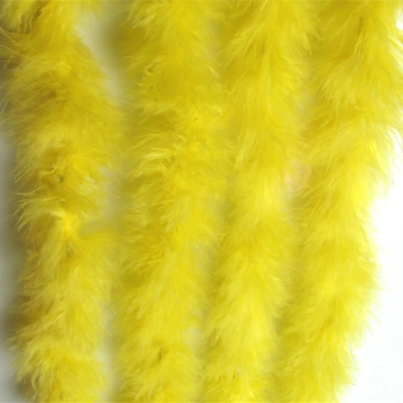 Yellow 1 шт., 2 м, лидер продаж, турецкие перьевые ленты, струнные ленты, меховая отделка, мягкие пушистые украшения для дома, вечерние - Цвет: Yellow