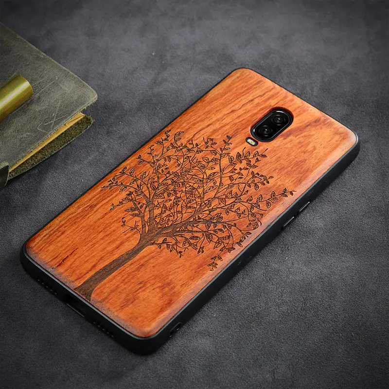 as picture Чехол для Oneplus 6 t,, настоящая древесина, чехол для Oneplus 6 T, палисандр, ТПУ, ударопрочный, задняя крышка, чехол для телефона One plus 6 T, чехол - Цвет: as picture