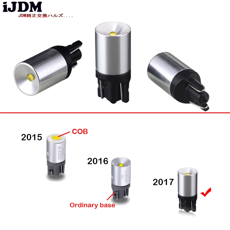 IJDM 6000 К ксенон белый XB-D T10 168 194 2825 W5W светодиодный лампы для парковки сигнальный фонарь или Подсветка регистрационного номера, T10 светодиодный 12V