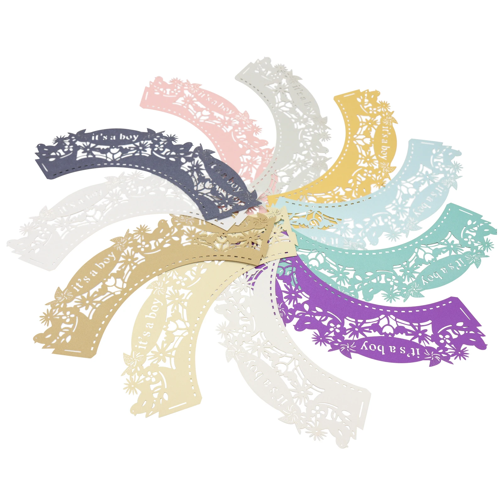 10 шт. бумажная Лазерная резка Кекс упаковка для торта обертывания чехол DIY День