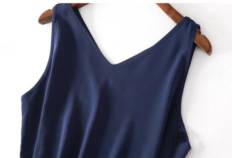 Women Summer Silk Dress V neck Navy Blue Vintage Natural silk dresses Elegant Green Dress Casual holiday real silk long dress