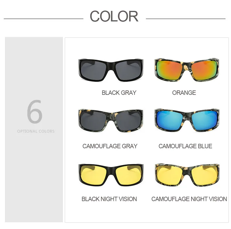 Новинка мужские военные камуфляжные солнцезащитные очки большие